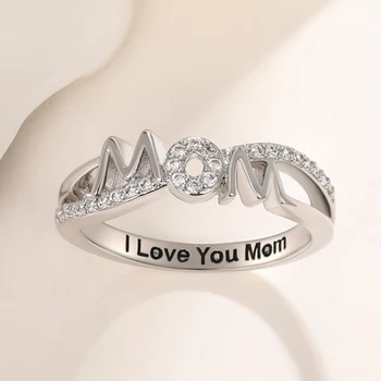 Huitan, модные обручальные кольца для мамы, Роскошные кубические циркониевые бриллианты, женские аксессуары, Подарок на годовщину, женские украшения