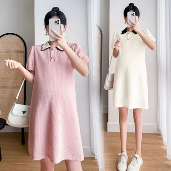 Z50507 # Платье для беременных, простое Свободное платье, женское Корейское стильное милое новое поступление, одежда для беременных, Женская одежда для беременных
