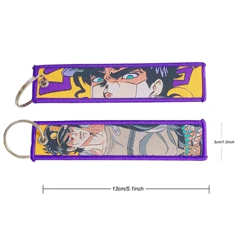 Брелок с мультяшной вышивкой из аниме Jet, модный брелок из манги для автомобиля или сумки, ювелирный аксессуар, подарок Chaveiro