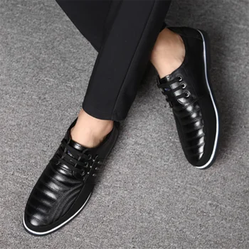 Бывшие Мужские Туфли-Оксфорды из Черной Кожи, Свадебные Модельные Туфли для Мужчин, Большие Размеры, Zapatos De Vestir Para Hombre Elegante