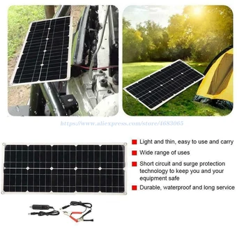 Гибкая солнечная панель мощностью 100 Вт, монокристаллический модуль, зарядное устройство для фермерского автомобиля, зарядка солнечной панели для лодки