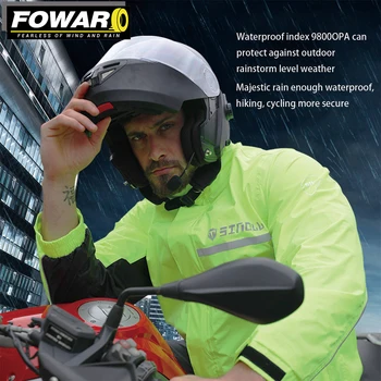 Дождевик мотоциклиста, Светоотражающий дождевик для мотоциклиста, Многоразовое Защитное снаряжение для мотокросса, Одежда Унисекс на открытом воздухе, S-3XL