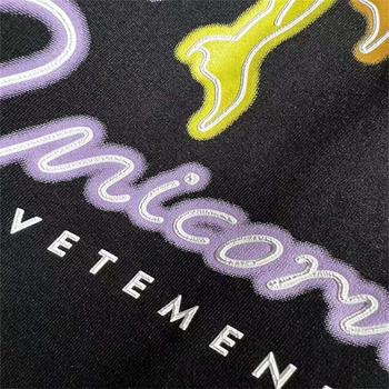 Модная футболка Vetements с принтом Дельфина с вышивкой Для мужчин и женщин 1: 1, Лучшее качество, Футболка Оверсайз, Топы, Te