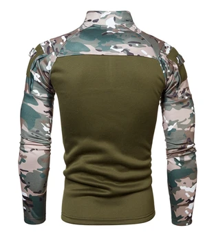 Мужская тактическая камуфляжная футболка, уличная военная униформа, мужская камуфляжная рубашка, походная футболка с длинными рукавами