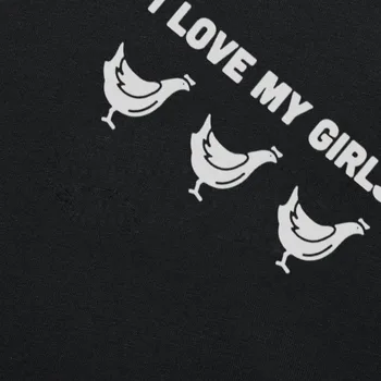Новая мужская футболка I Love My Girls Funny Chicken Farmer с короткими рукавами, хлопковые футболки в стиле хип-хоп с круглым вырезом.