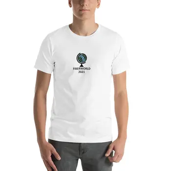 Новая футболка Fiberworld 2021, негабаритная футболка для мальчиков, белые футболки, винтажная футболка с коротким рукавом, мужские графические футболки