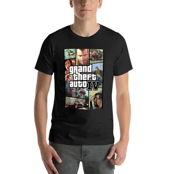 Новая футболка GTA IV, быстросохнущая футболка с животным принтом, рубашка для мальчиков, блузка, футболки оверсайз, мужская одежда