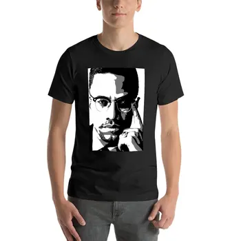 Новая футболка Malcolm X, футболки оверсайз, одежда хиппи, мужская футболка оверсайз, мужская футболка