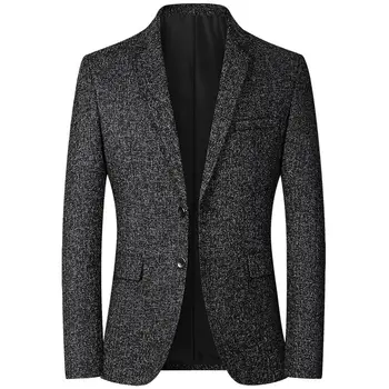 Новые блейзеры, мужские брендовые куртки, модные тонкие повседневные пальто 2023, красивые мужские деловые куртки, костюмы, мужские блейзеры в полоску, топы