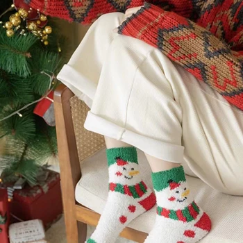 Новые Мультяшные Рождественские Носки Зимние Теплые Носки С Рождеством, Домашний Рождественский Подарок, Рождественские Носки, Товары с Новым Годом Для женщин и Мужчин