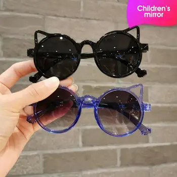 Новые Солнцезащитные очки Cat Eye Kids Бренд Детских Солнцезащитных очков Для маленьких девочек и мальчиков UV400 Милые Очки Прекрасных Оттенков Уличные Очки для водителя