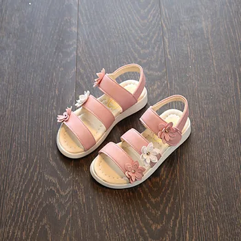 Обувь принцессы для девочек Лето 2023 г. Сандалии для маленьких девочек Детская обувь Сандалии для малышей Детская обувь с цветами Пляжные Сандалии Menina