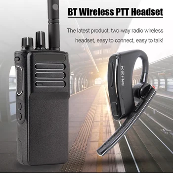 Портативная Рация Беспроводной Громкой связи PTT Bluetooth-Вкладыш с Микрофоном, Двунаправленная Радиогарнитура для Motorola EP450 GP88 CP88