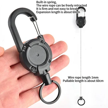 Противоугонная металлическая пряжка, веревка, эластичный брелок, выдвижное кольцо для ключей, защита от потери Ски-пасса, удостоверение личности