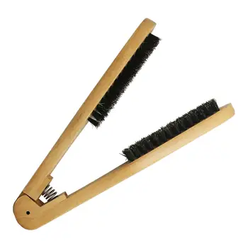 Расческа для выпрямления волос Антистатические инструменты для укладки Разглаживающие и прямые волосы Простая в использовании щетка для волос Зажим Выпрямитель