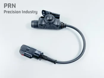 Реплика TEA U94V2 PTT 6-контактный черный пружинный штекер для наушников водонепроницаемый рукав короткая линейная версия