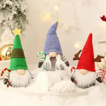 Рождественское украшение в виде гнома, Украшение в виде Санта-Клауса, Новогоднее Украшение в виде Безликой Плюшевой куклы, Украшение в виде зимних Гномов