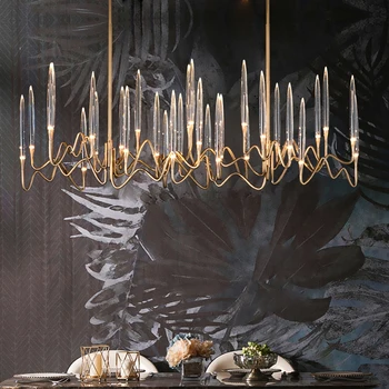 Роскошная люстра в скандинавском стиле для столовой, Современный минималистичный магазин, бар, модельный зал, атмосфера спальни, Вилла, гостиная, подвесной светильник со светодиодной подсветкой