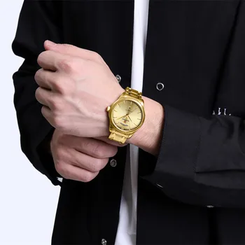Роскошные мужские спортивные часы NAVIFORCE из нержавеющей стали, водонепроницаемые Модные мужские кварцевые наручные часы Relogio Masculino 2023