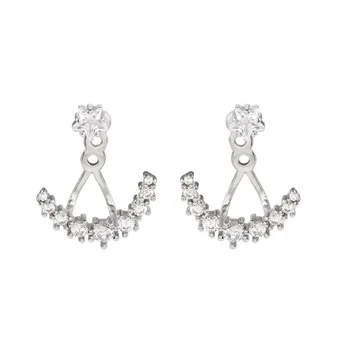 Серьги-гвоздики с кристаллами Луны из серебра 925 пробы для женщин, ювелирные изделия Pendientes Brincos eh738