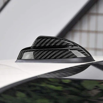 Сухое углеродное волокно для Mini Cooper F55 F56 2013-2020 Замена крыши автомобиля Антенна в виде акульих плавников, наклейка на крышку сигнальных антенн