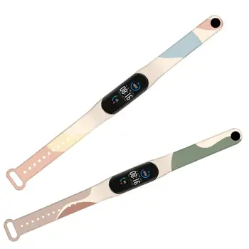 Цветные браслеты Morandi для Mi Band 5, модный ремешок, силиконовые сменные браслеты, удобные для кожи, для Mi Band 6.