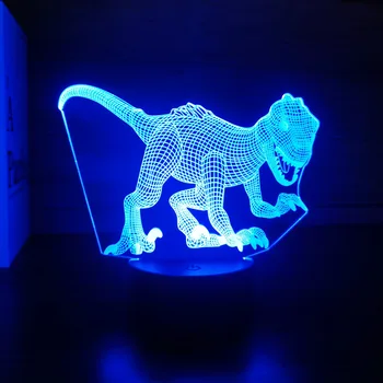 3D Лампа с динозавром Nighdn LED Baby Night Light, 7 цветов, USB настольная лампа с динозавром, подарок для детей, декор для спальни для мальчиков, ночник