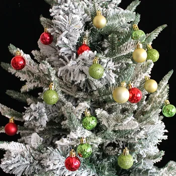49шт Рождественское украшение красочный шар подарочная коробка набор креативная роспись пластиковый шар вечеринка Рождественская елка подвесные гирлянды для шаров