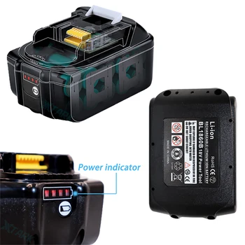 Аккумуляторная батарея 18 В 6,0-8,0 Ач для электроинструментов Makita с заменой литий-ионного светодиода LXT BL1860 1850 18 В 9 А 6000 мАч