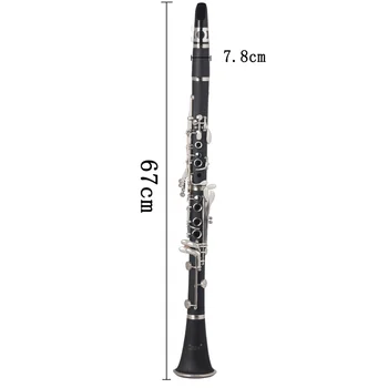 Бакелитовый кларнет С оценкой, простой забавный бакелитовый кларнет для начинающих (черный IN560)