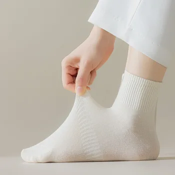 Весенне-летние женские дышащие и впитывающие пот носки, однотонные универсальные спортивные носки с мягкой и удобной подкладкой