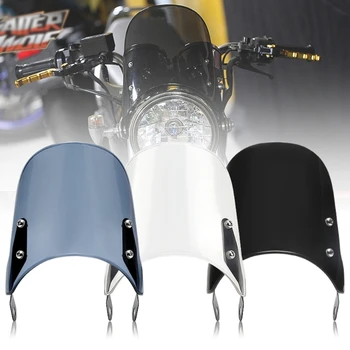Ветрозащитный экран для мотоцикла Универсальное модифицированное лобовое стекло для мотоцикла Простая установка для 5-7-дюймовых фар N0HF