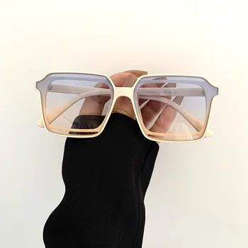 Винтажные квадратные солнцезащитные очки для женщин, брендовые дизайнерские солнцезащитные очки с полым градиентом, мужские очки для вождения, пляжные очки UV400