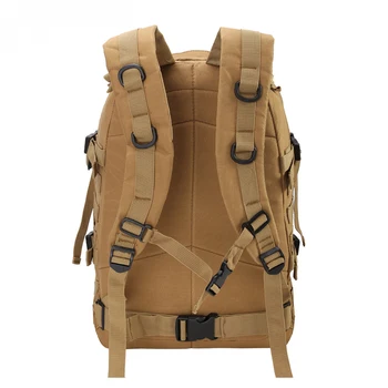 Военная нейлоновая сумка Military 600D с мягкой спинкой, мужская походная сумка для рыбалки, охоты, уличных тактических видов спорта, кемпинга, путешествий, водонепроницаемый рюкзак объемом 40 л