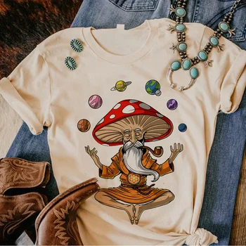 Волшебные грибы Инопланетная Психоделическая футболка женская Японская комическая уличная одежда Футболка женская комическая одежда y2k manga