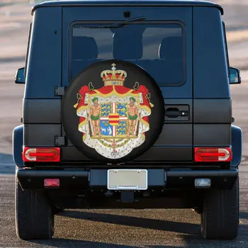 Герб Дании Чехол Для Запасного колеса Универсальный Подходит для Mitsubishi Pajero 4x4 RV Изготовленный на Заказ Протектор Шин 14 