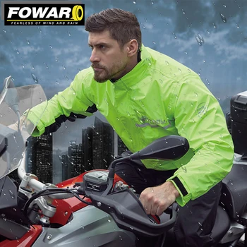 Дождевик мотоциклиста, Светоотражающий дождевик для мотоциклиста, Многоразовое Защитное снаряжение для мотокросса, Одежда Унисекс на открытом воздухе, S-3XL