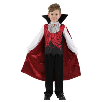 Карнавальная вечеринка Хэллоуин Дети Дети Граф Дракула Готический костюм вампира Фантазия Принц Вампир Косплей для мальчиков