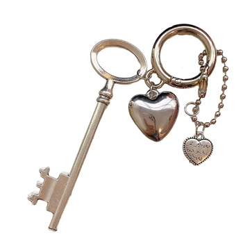 Ключи и брелок в виде сердца Y2K Брелок в виде сердца для сумок Подвесные брелоки