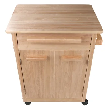 Кухонная тележка для хранения Winsome Wood Hackett, натуральная отделка, тележка для хранения на колесиках, кухонная тележка, кухонная мебель