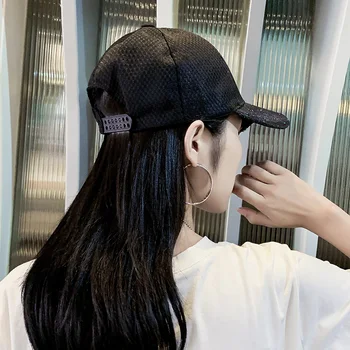 Летняя сетчатая шляпа, женская модная кепка в корейском стиле со стразами, буква D, сетчатая кепка, Весенняя Уличная солнцезащитная шляпа