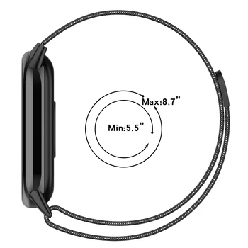 Металлический Ремешок для Xiaomi Mi Band 8 Браслет Из Нержавеющей Стали Магнитный Браслет Mi Band 8 Correa Miband 8 Smart Band Аксессуары