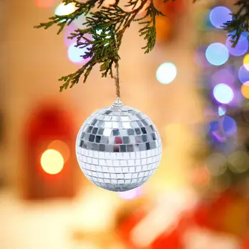 Набор зеркальных диско-шаров, светоотражающие украшения для мини-диско-шаров, красивые мини-диско-шары, серебряные гобелены, украшения для дискотеки