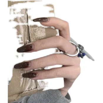Накладной пластырь для ногтей Spicy Girl Black French Для наращивания ногтей С использованием пластыря для Фототерапии ногтей