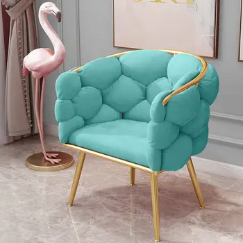 Офисные Кресла для отдыха Односпальный диван-кресла Легкая Роскошная сетка Кресло для спальни Red Girl Маникюрный салон Кресло для макияжа Poltrona Мебель для дома