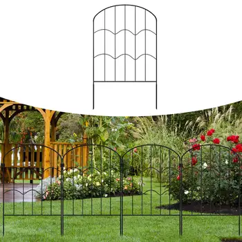 Панель садового забора, металлическая окантовка, декор для пикета, ограждение клумбы