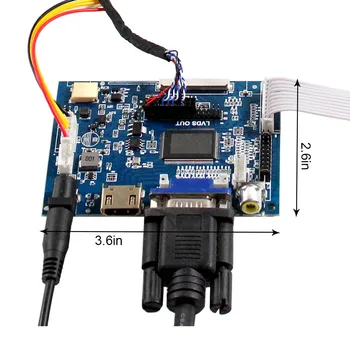 Плата контроллера HD MI VGA 2AV LVDs для 12,1-дюймового IPS ЖК-экрана 1024х768 650 нит