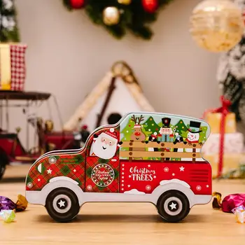 Праздничная коробка конфет Праздничная коробка конфет с мультяшным автомобилем Изысканная Рождественская подарочная упаковка для праздничных украшений на Рождество