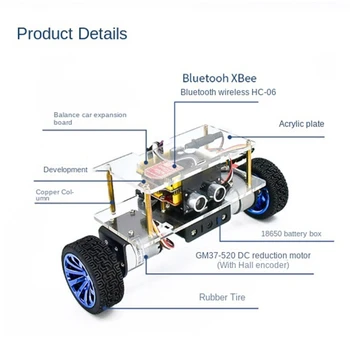 Программирование умного робота Bluetooth Автомобильный комплект умных роботов Аксессуары Электронный сборочный комплект Пульт дистанционного управления Обучающий набор 