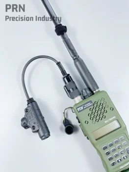 Реплика TEA U94V2 PTT 6-контактный черный пружинный штекер для наушников водонепроницаемый рукав короткая линейная версия